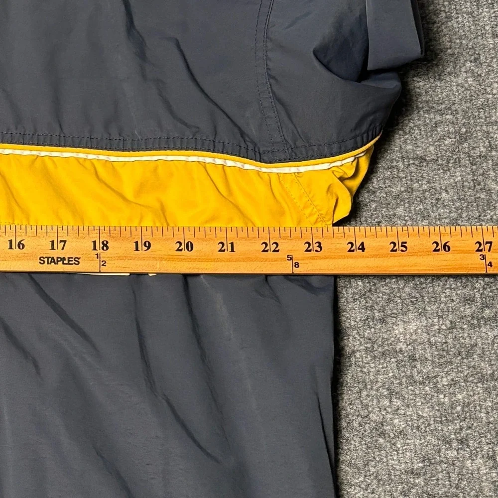 Champion Windbreaker Jacket Men's XL Gray‎ Yellow Colorblock Vintage